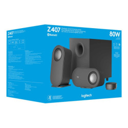 LOGITECH Z407 Android Edition speaker system for PC 2.1channel wireless Bluetooth USB 40 Watt Total graphite grey