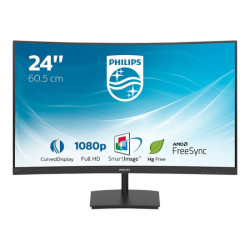 PHILIPS 241E1SC/00 23.6p Curved VA WLED 1920x1080 16:9 250cd/m2 4ms 75Hz HDMI VGA D-SUB redeal.fr