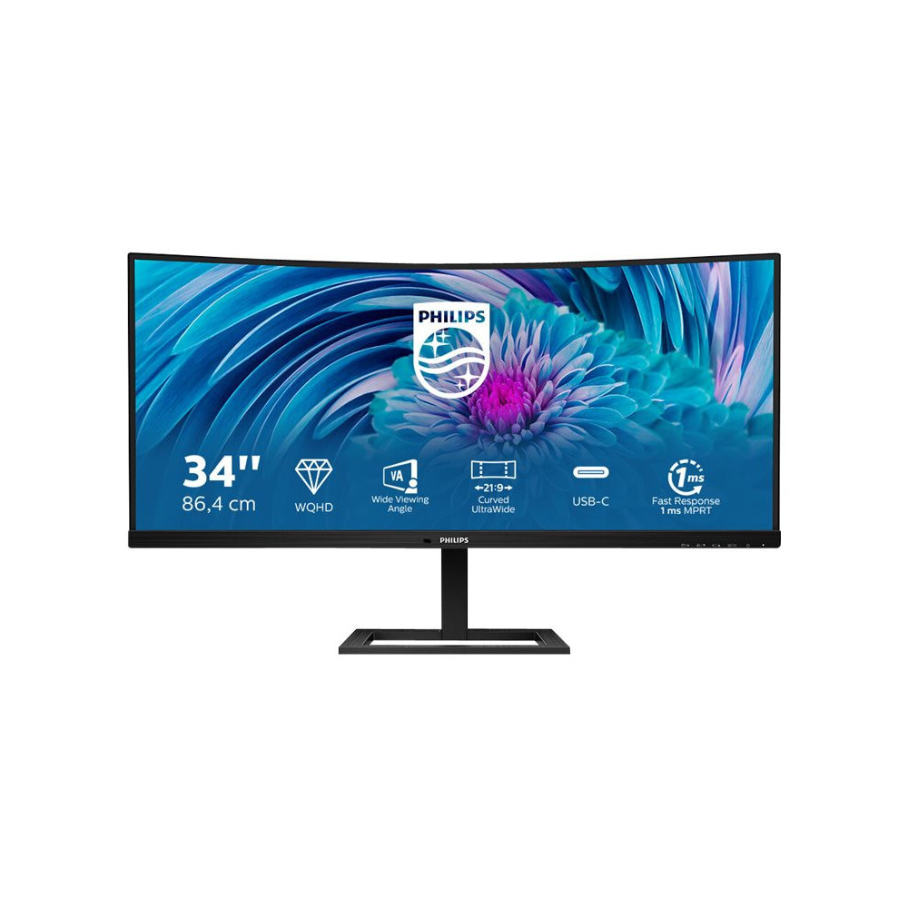 PHILIPS 346E2CUAE/00 34p Curved VA WLED 3440x1440 21:9 300cd/m2 4ms 100Hz HDMI DP1.2 redeal.fr