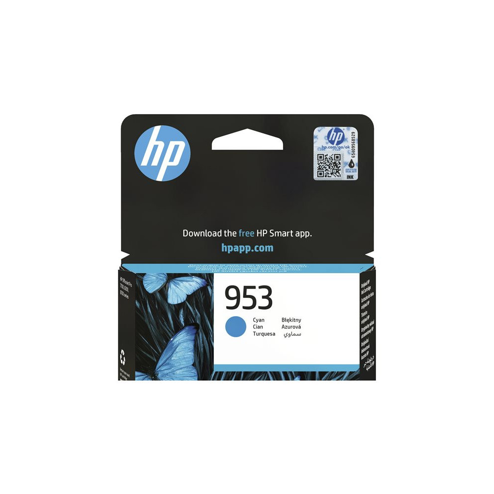 HP 953 original Ink cartridge F6U12AE BGX Cyan 700 Pages