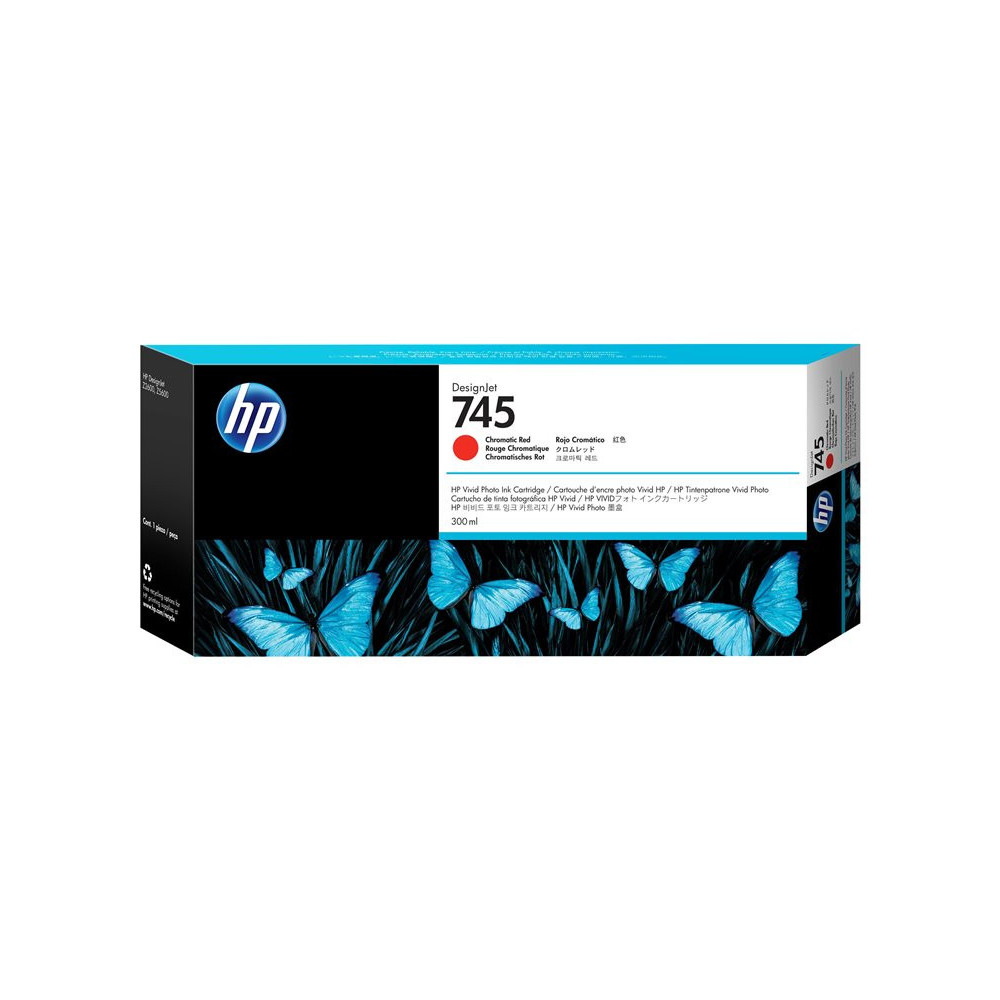 HP 745 original Ink cartridge F9K06A Chromatic Red 300 ml