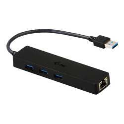 I-TEC USB 3.0 Slim HUB 3 Port with Gigabit Ethernet Adapter ideal for Notebook Ultrabook Tablet PC support Win und Mac OS