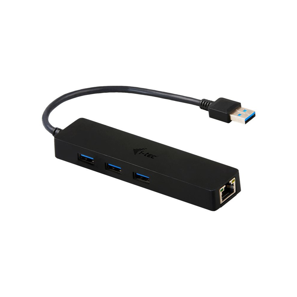 I-TEC USB 3.0 Slim HUB 3 Port with Gigabit Ethernet Adapter ideal for Notebook Ultrabook Tablet PC support Win und Mac OS