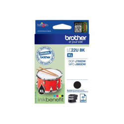 BROTHER LC22UBK Cartouche de encre Noir, 2400 pages pour DCP-J785DW et MFC-J985DW