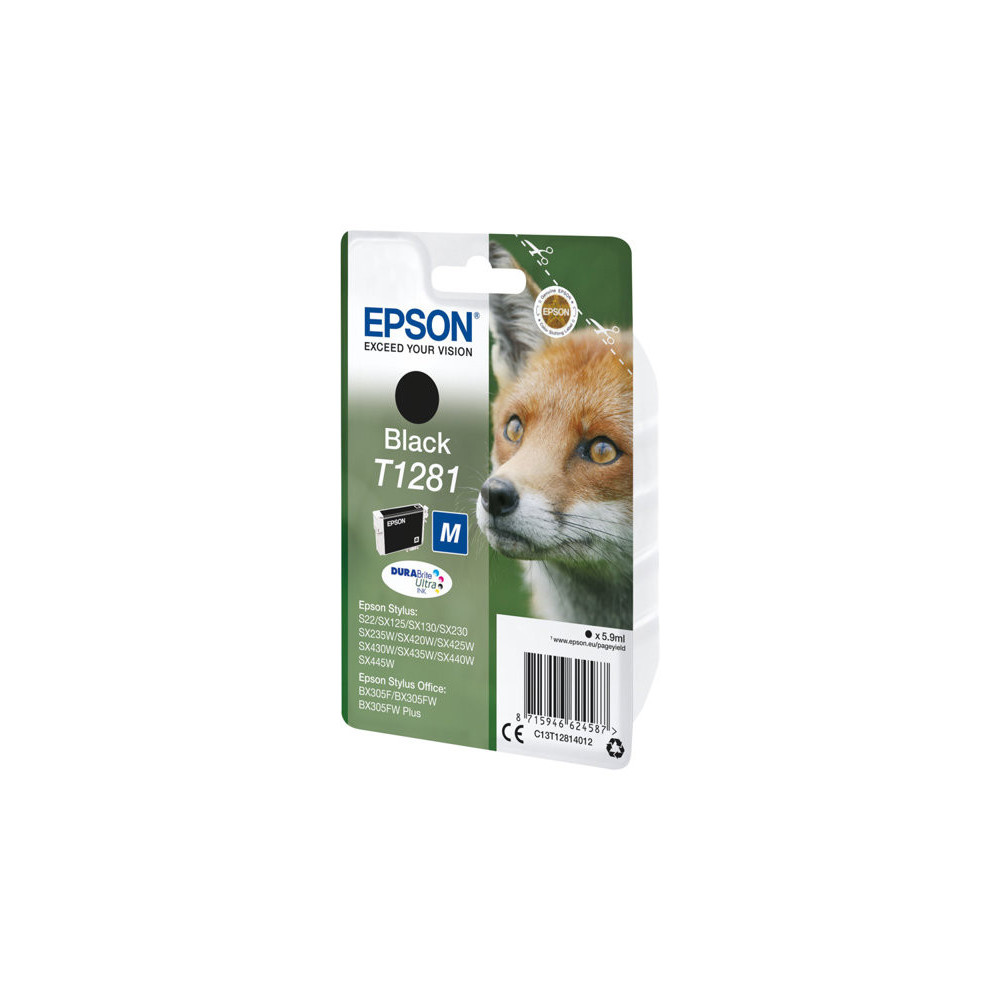 EPSON 6LB T1281 ink cartridge black standard capacity 5.9ml 1-pack RF-AM blister w/s