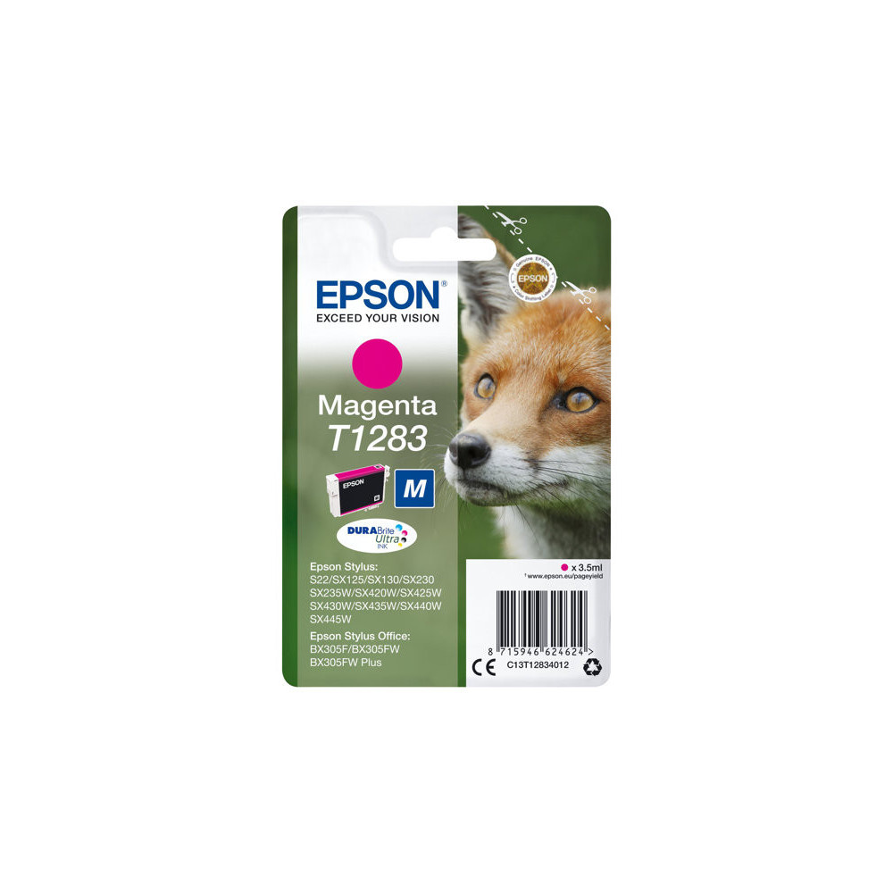 EPSON 1LB T1283 ink cartridge magenta standard capacity 3.5ml 1-pack blister without alarm