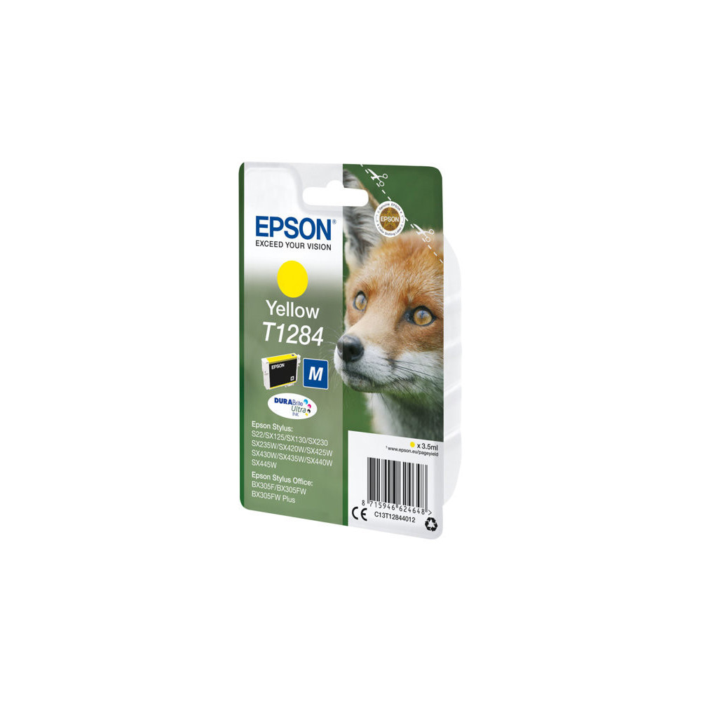 EPSON 1LB T1284 ink cartridge yellow standard capacity 3.5ml 1-pack blister without alarm