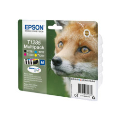 EPSON 2LB T1285 ink cartridge black and tri-colour standard capacity 5.9ml and 3 x 3.5ml 4-pack blister without alarm