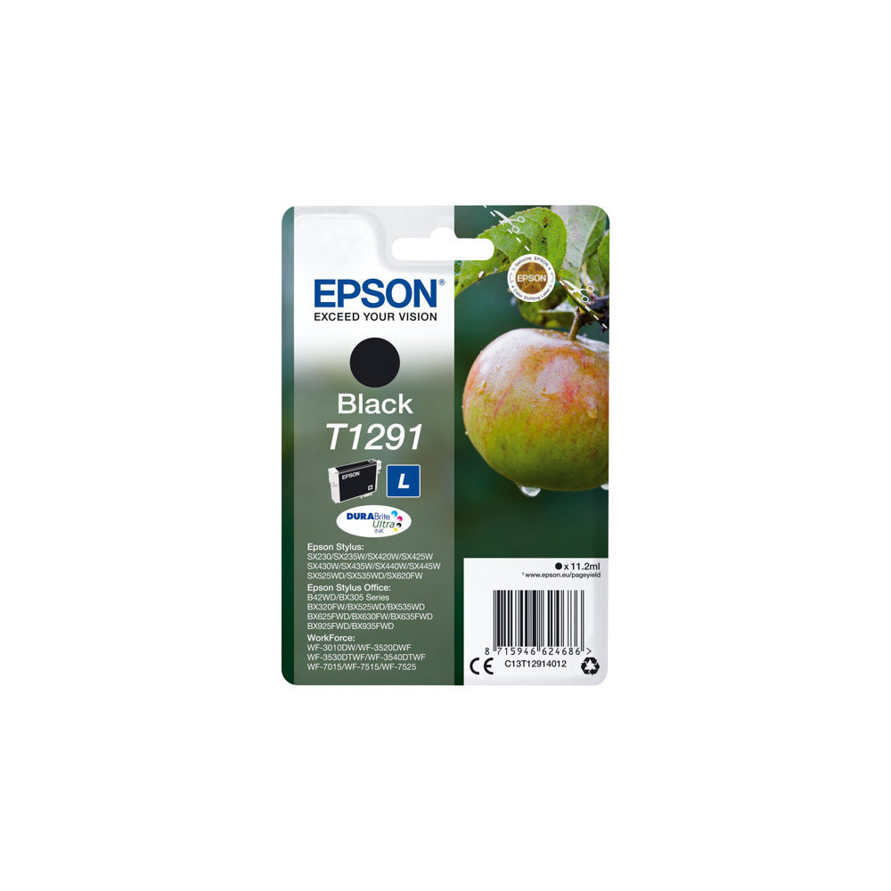 EPSON 6LB T1291 ink cartridge black high capacity 11.2ml 1-pack RF-AM blister w/s