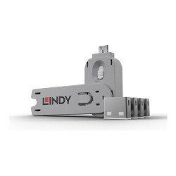 LINDY Clé USB et 4 bloqueurs de ports USB Blanc redeal.fr
