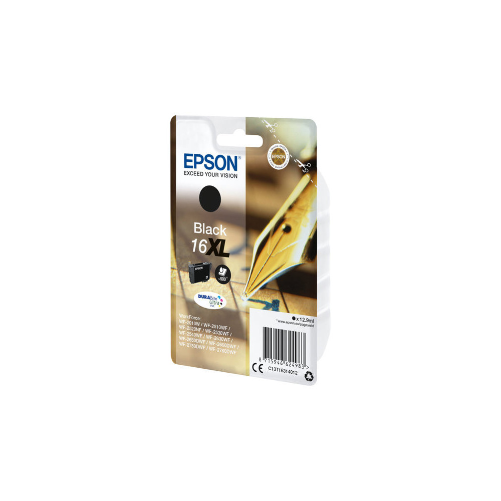 EPSON 6LB 16XL ink cartridge black high capacity 12.9ml 500 pages 1-pack RF-AM blister w/s