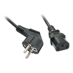 LINDY IEC-Mains lead 2m Schuko 2 Pin Plug to IEC C13 redeal.fr