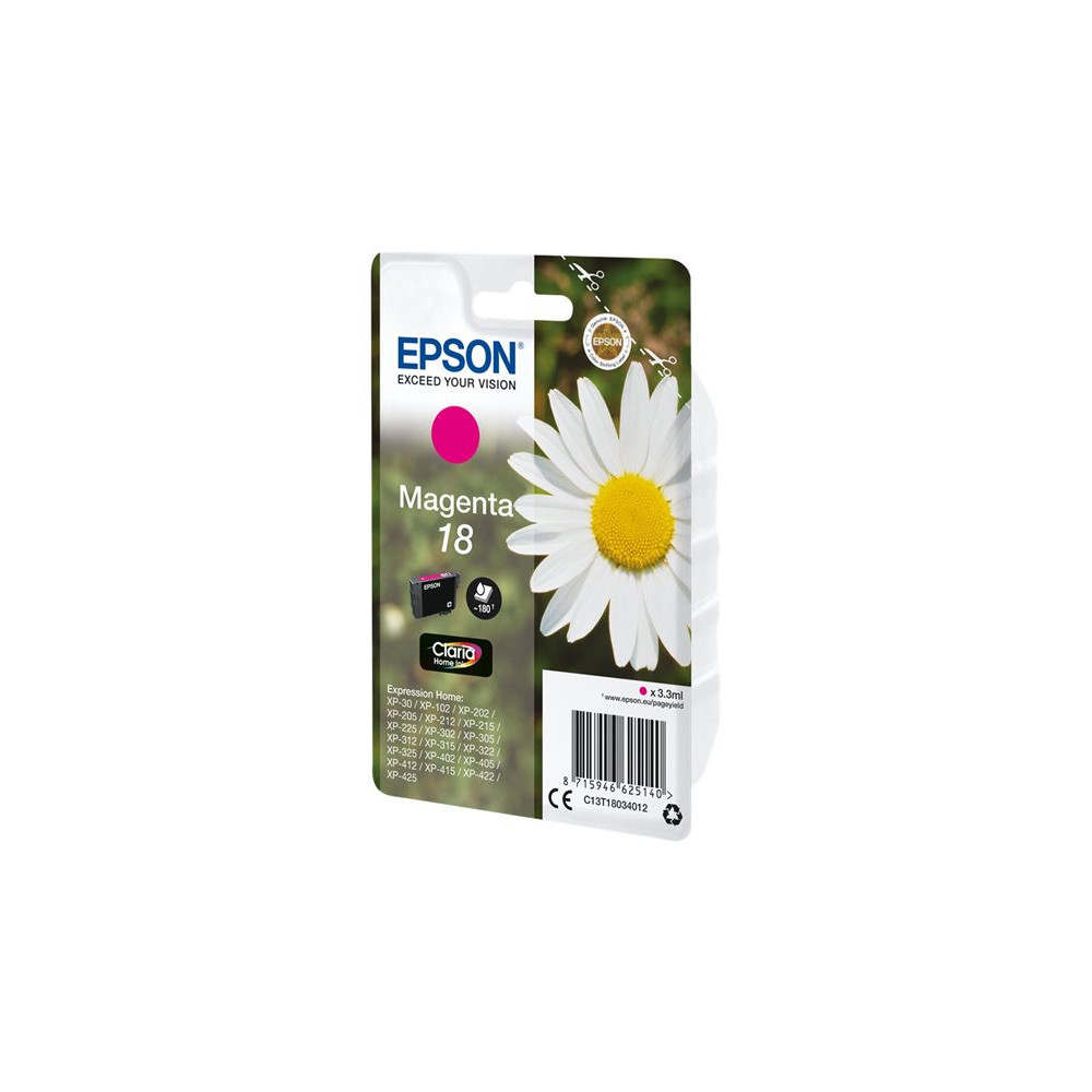 EPSON 1LB 18 ink cartridge magenta standard capacity 3.3ml 180 pages 1-pack blister without alarm