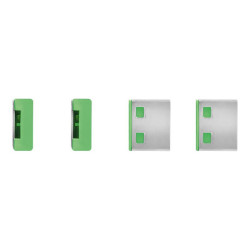 LINDY Clé USB et 4 bloqueurs de ports USB Vert redeal.fr