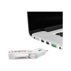 LINDY Clé USB et 4 bloqueurs de ports USB Vert redeal.fr
