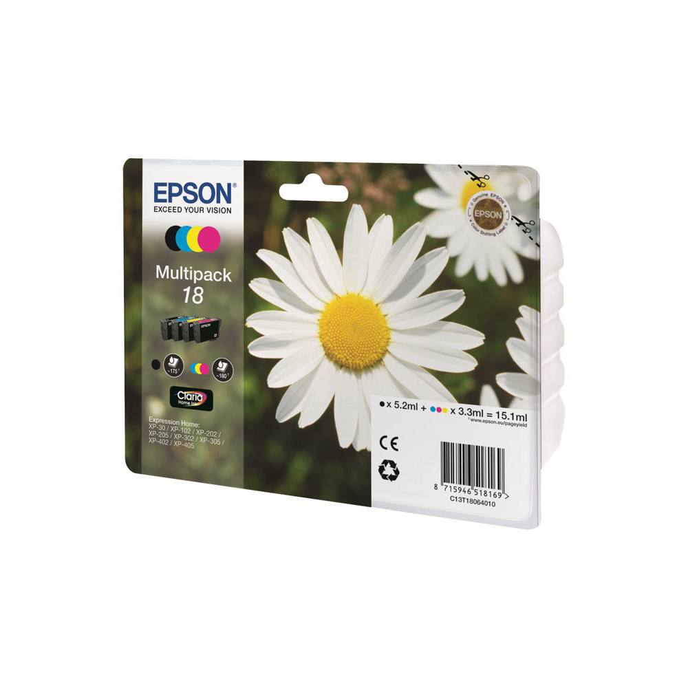 EPSON 3LB 18 ink cartridge black and tri-colour standard capacity 15.1ml 1-pack RF-AM blister w/s