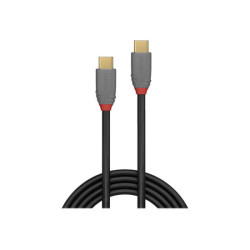 LINDY 1.5m USB 3.2 Type C Cable 5A PD Anthra Line USB Typ C Male to Male redeal.fr