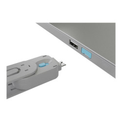 LINDY Clé USB et 4 bloqueurs de ports USB Bleu redeal.fr