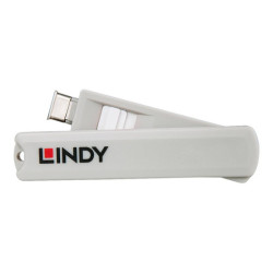LINDY USB Type C Port Blocker Key - Pack of 4 Blockers White redeal.fr