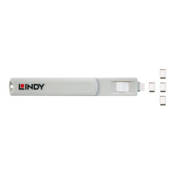 LINDY USB Type C Port Blocker Key - Pack of 4 Blockers White redeal.fr