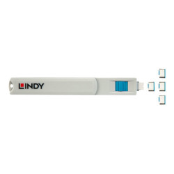LINDY USB Type C Port Blocker Key - Pack of 4 Blockers Blue redeal.fr
