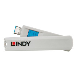 LINDY USB Type C Port Blocker Key - Pack of 4 Blockers Blue redeal.fr