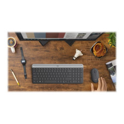 LOGITECH Slim Wireless Keyboard and Mouse Combo MK470 - GRAPHITE - FRA - CENTRAL redeal.fr