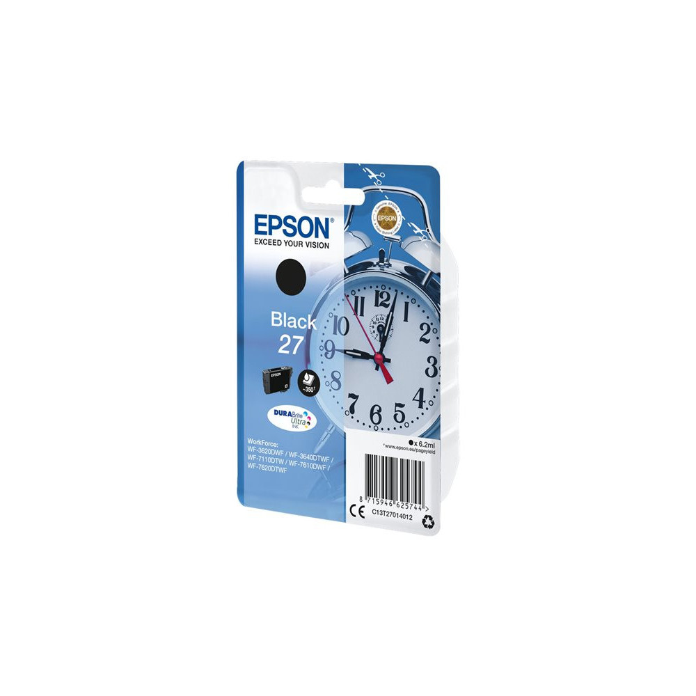 EPSON 6LB 27 ink cartridge black standard capacity 6.2ml 350 pages 1-pack blister without alarm - DURABrite ultra ink