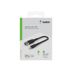 BELKIN BOOST CHARGE USB-A to Lightning Cable Braided 0.15M Black redeal.fr