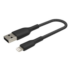 BELKIN BOOST CHARGE USB-A to Lightning Cable Braided 0.15M Black redeal.fr