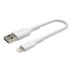 BELKIN BOOST CHARGE USB-A to Lightning Cable Braided 0.15M White redeal.fr