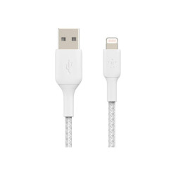 BELKIN BOOST CHARGE USB-A to Lightning Cable Braided 0.15M White redeal.fr