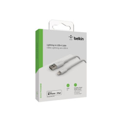 BELKIN BOOST CHARGE USB-A to Lightning Cable Braided 1M White redeal.fr