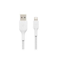 BELKIN BOOST CHARGE USB-A to Lightning Cable Braided 1M White redeal.fr