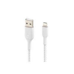 BELKIN BOOST CHARGE USB-A to Lightning Cable Braided 1M White redeal.fr