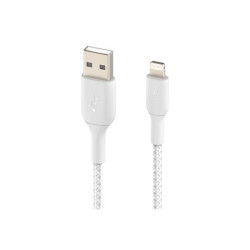 BELKIN BOOST CHARGE USB-A to Lightning Cable Braided 2M White redeal.fr