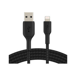 BELKIN BOOST CHARGE USB-A to Lightning Cable Braided 3M Black redeal.fr