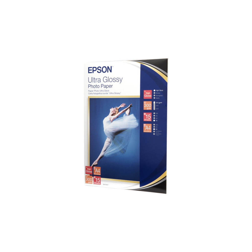 EPSON ULTRA brillant photo  papier inkjet 300g/m2 A4 15 feuilles pack de 1