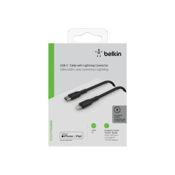 BELKIN BOOST CHARGE USB-C to Lightning Cable Braided 1M Black redeal.fr