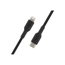 BELKIN BOOST CHARGE USB-C to Lightning Cable Braided 1M Black redeal.fr