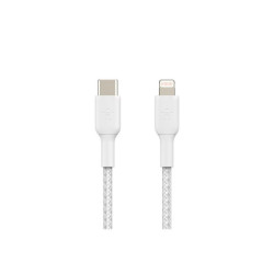 BELKIN BOOST CHARGE USB-C to Lightning Cable Braided 1M White redeal.fr