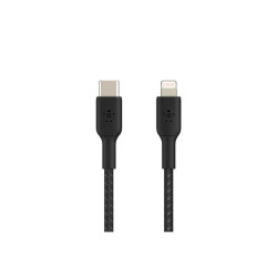 BELKIN BOOST CHARGE USB-C to Lightning Cable Braided 2M Black redeal.fr