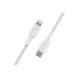 BELKIN BOOST CHARGE USB-C to Lightning Cable Braided 2M White redeal.fr