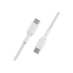 BELKIN BOOST CHARGE USB-C to USB-C 2.0 Cable Braided 1M White redeal.fr