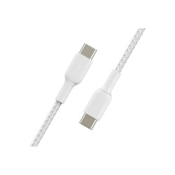 BELKIN BOOST CHARGE USB-C to USB-C 2.0 Cable Braided 1M White redeal.fr