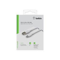 BELKIN BOOST CHARGE Micro-USB to USB-A Cable PVC 1M White redeal.fr
