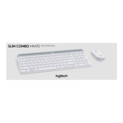 LOGITECH Slim Wireless Keyboard and Mouse Combo MK470 OFFWHITE (FR) redeal.fr
