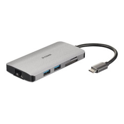 D-LINK USB-C 8-en-1 HDMI SD /microSD card reader and charging redeal.fr