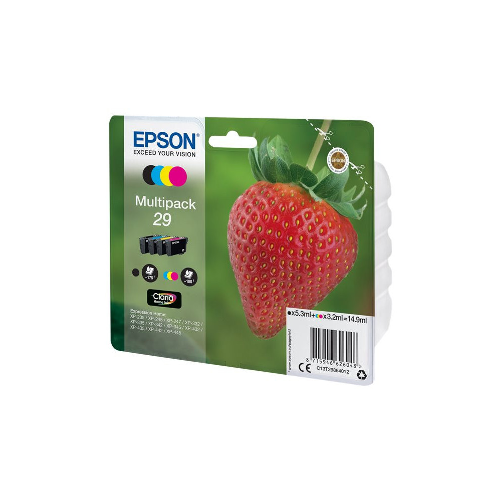 EPSON 1LB Multipack Fraise - Ink Claria Home Black Cyan Magenta Yellow w/s