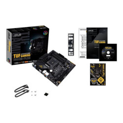 ASUS TUF GAMING B550M-PLUS mATX MB PCIe 4.0 dual M.2 10 DrMOS power stages 2.5Gb Ethernet HDMI DisplayPort SATA 6Gbps